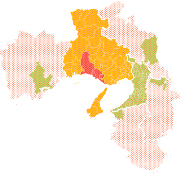 兵庫県のマップ｜出張対象エリア